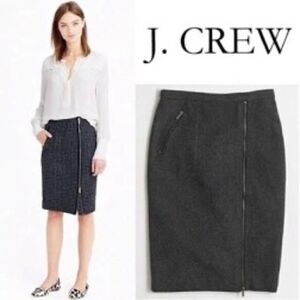 J.Crew The Pencil Skirt Wool Blend Grey Color Size 6